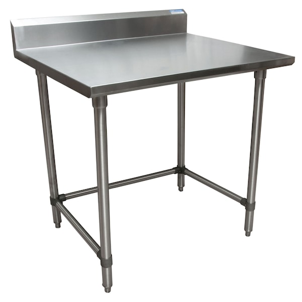 Bk Resources Stainless Steel Work Table With Open Base, 5" Rear Riser 48"Wx30"D VTTR5OB-4830 - main